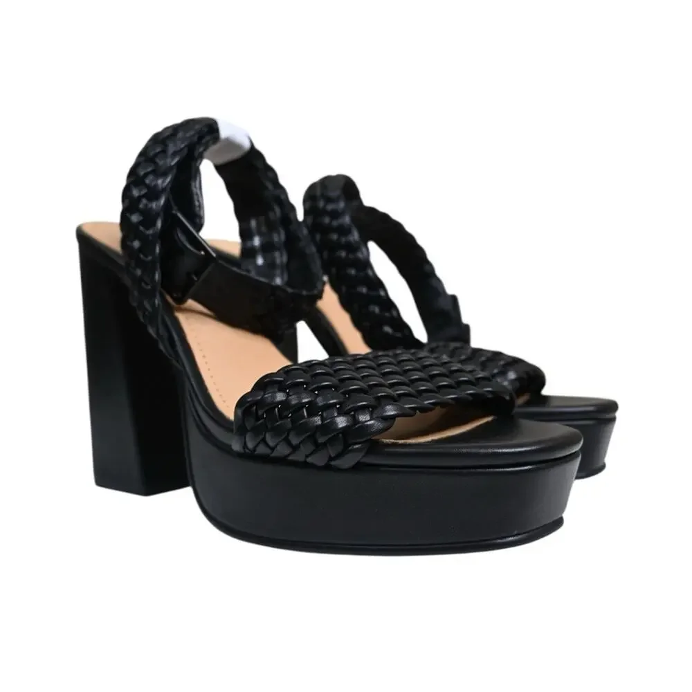 Lisa Vicky Womens 8.5 Jewel Platform Heel in Black NEW